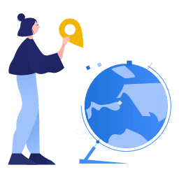 Ilustración de un globo terráqueo